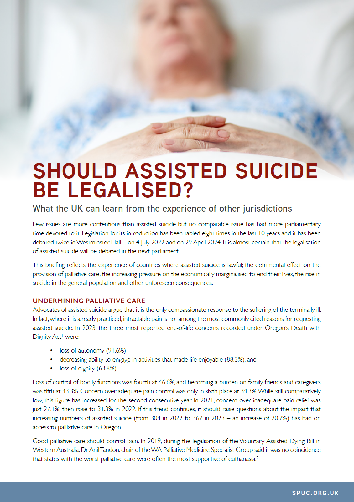 Should assisted suicide be legalised?